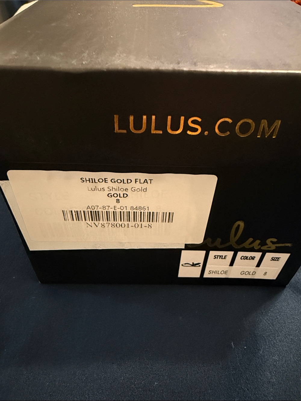 Lulu's Shiloe Gold Flat - Gold Women's Sandals